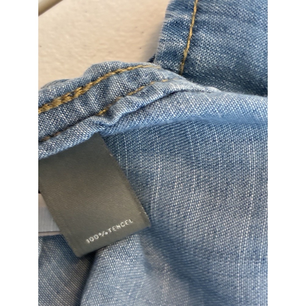 Neiman Marcus Shirt Dress Womens S Blue Denim Long Sleeve Button Up - Picture 10 of 12